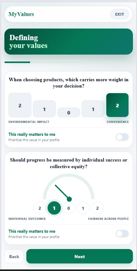 Values Profile
